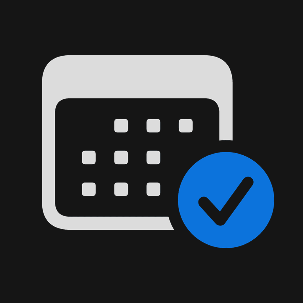 Today app icon — a calendar with a blue checkmark